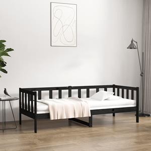 VidaXL Slaapbank 90x190 cm massief grenenhout zwart 8720287133483