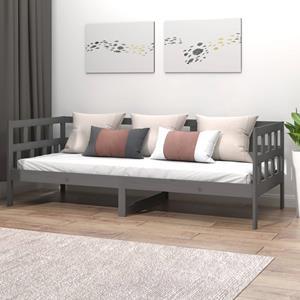 VidaXL Slaapbank massief grenenhout grijs 90x190 cm