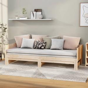 VidaXL Slaapbank uitschuifbaar massief grenenhout 2x(90x200) cm