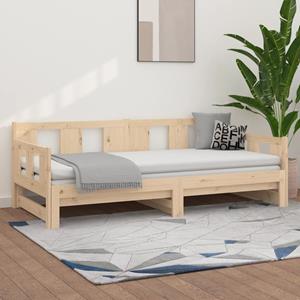 VidaXL Slaapbank uitschuifbaar massief grenenhout 2x(90x200) cm