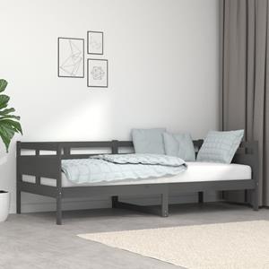 VidaXL Slaapbank massief grenenhout grijs 90x200 cm