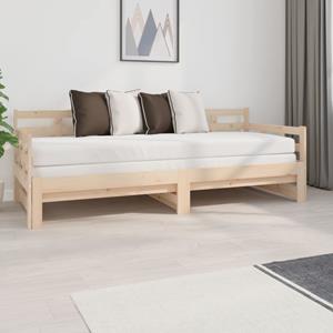 VidaXL Slaapbank uitschuifbaar massief grenenhout 2x(80x200) cm