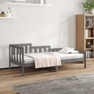 VidaXL Slaapbank 90x200 cm massief grenenhout grijs