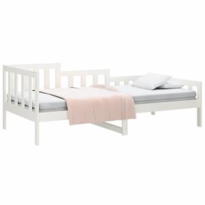 vidaXL Slaapbank zonder matras 90x190 cm massief grenenhout wit