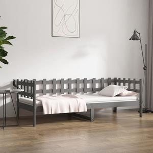 VidaXL Slaapbank 90x200 cm massief grenenhout grijs