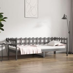 VidaXL Slaapbank 90x190 cm massief grenenhout grijs