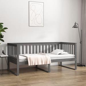 VidaXL Slaapbank 90x190 cm massief grenenhout grijs