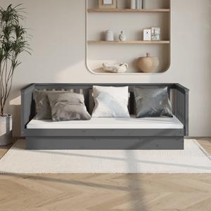 VidaXL Slaapbank 100x200 cm massief grenenhout grijs
