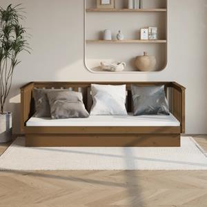 VidaXL Slaapbank 100 x 200 cm massief grenenhout honingbruin