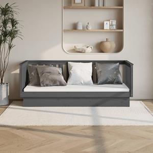 VidaXL Slaapbank 75x190 cm massief grenenhout grijs