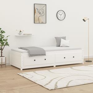 vidaXL Slaapbank 90x190 cm massief grenenhout wit