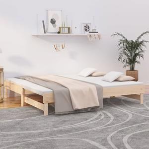 VidaXL Slaapbank uitschuifbaar massief grenenhout 2x(90x190) cm