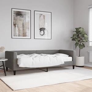 VidaXL Slaapbank met matras 80x200 cm stof donkergrijs