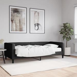 VidaXL Slaapbank met matras 90x190 cm stof zwart