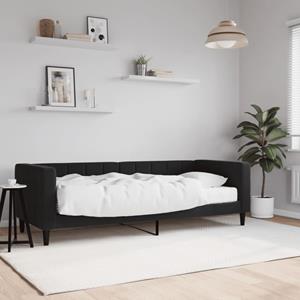 VidaXL Slaapbank met matras 80x200 cm fluweel zwart