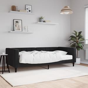 VidaXL Slaapbank met matras 90x200 cm fluweel zwart