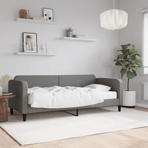 VidaXL Slaapbank met matras 80x200 cm stof donkergrijs