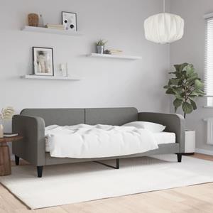 VidaXL Slaapbank met matras 100x200 cm stof donkergrijs