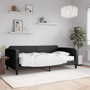 VidaXL Slaapbank met matras 100x200 cm stof zwart