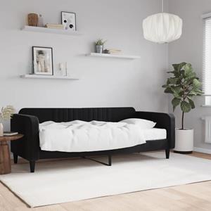 VidaXL Slaapbank met matras 90x200 cm fluweel zwart