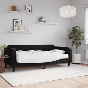 VidaXL Slaapbank met matras 90x190 cm fluweel zwart