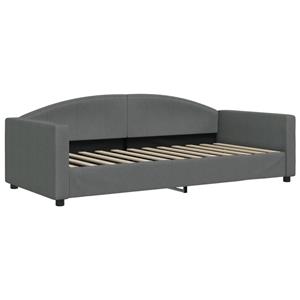 vidaXL Slaapbank met matras 90x200 cm stof donkergrijs