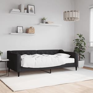 VidaXL Slaapbank met matras 90x190 cm stof zwart