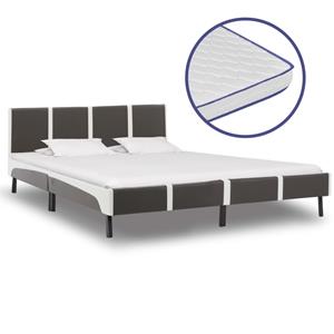 VidaXL Bed met traagschuim matras kunstleer 180x200 cm