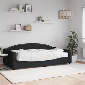 VidaXL Slaapbank met matras 100x200 cm stof zwart
