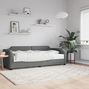 VidaXL Slaapbank met matras 80x200 cm stof donkergrijs