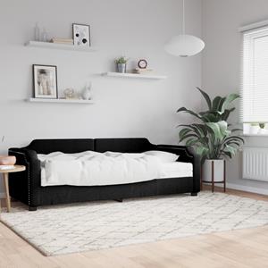 VidaXL Slaapbank met matras 80x200 cm stof zwart