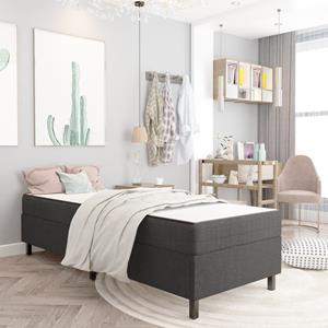 VidaXL Boxspringframe stof grijs 100x200 cm