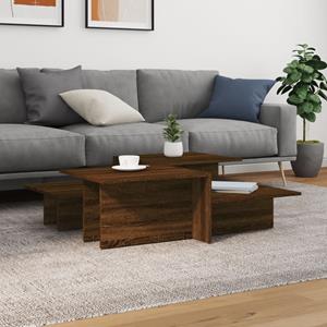 VidaXL Salontafels 2 st bewerkt hout bruin eikenkleur 8721012424890