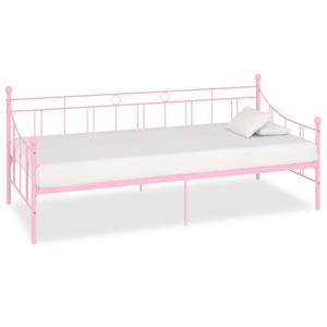 VidaXL Slaapbankframe metaal roze 90x200 cm