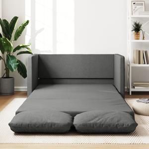 VidaXL Slaapbank vloermodel 2-in-1 112x174x55 cm stof donkergrijs
