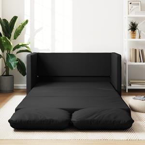 VidaXL Slaapbank vloermodel 2-in-1 112x174x55 cm kunstleer zwart