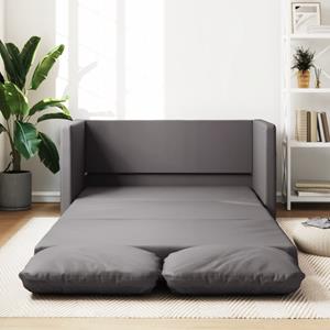 VidaXL Slaapbank vloermodel 2-in-1 112x174x55 cm kunstleer grijs