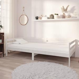 VidaXL Slaapbank met matras massief grenenhout wit 90x200 cm