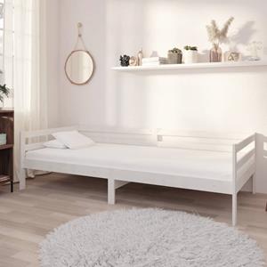 VidaXL Slaapbank met matras massief grenenhout wit 90x200 cm