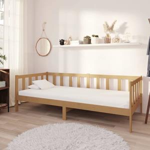 VidaXL Slaapbank met matras massief grenenhout honingbruin 90x200 cm