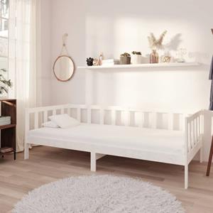 VidaXL Slaapbank met matras massief grenenhout wit 90x200 cm
