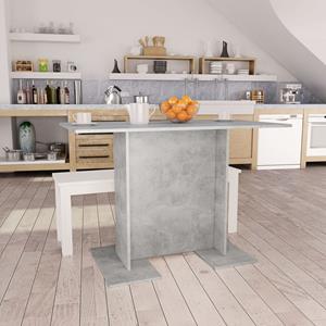 VidaXL Eettafel 110x60x75 cm bewerkt hout betongrijs