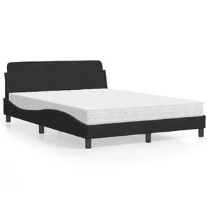 VidaXL Bed met matras fluweel zwart 120x200 cm
