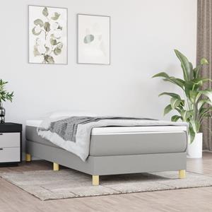 VidaXL Boxspring met matras stof lichtgrijs 90x190 cm