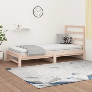 VidaXL Slaapbank uitschuifbaar massief grenenhout 2x(90x190) cm