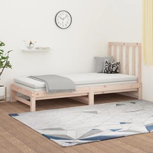 VidaXL Slaapbank uitschuifbaar massief grenenhout 2x(90x200) cm
