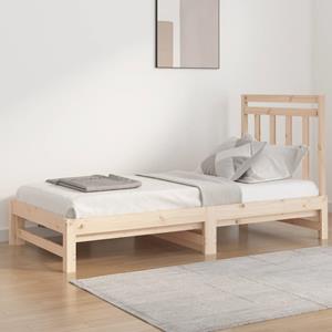 VidaXL Slaapbank uitschuifbaar massief grenenhout 2x(90x190) cm