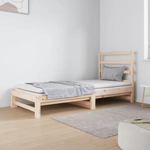 VidaXL Slaapbank uitschuifbaar massief grenenhout 2x(90x190) cm