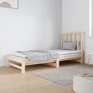 VidaXL Slaapbank uitschuifbaar massief grenenhout 2x(90x190) cm