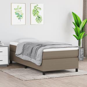 VidaXL Boxspring met matras stof taupe 90x200 cm